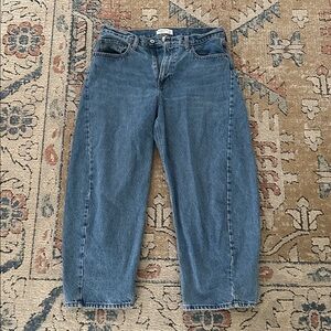 Abercrombie & Fitch Mid Rise Barrel Jeans - Blue